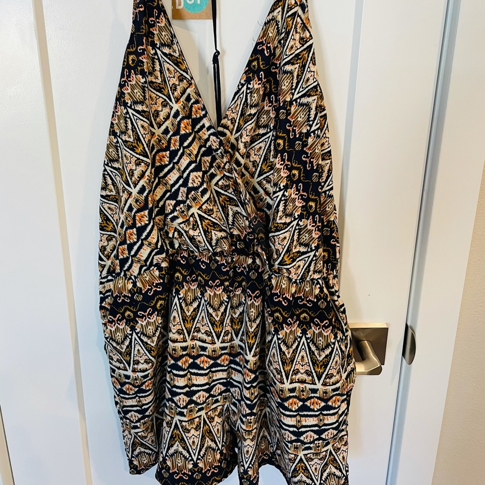 Printed Halter Romper